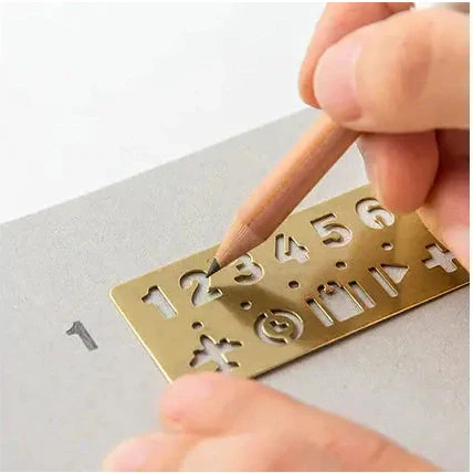 Traveler's Company Brass Template Bookmark - Number - Image 2