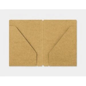 Traveler's Company Passport Notebook Refill 010 Kraft Paper Folder 2 Pockets - Image 3