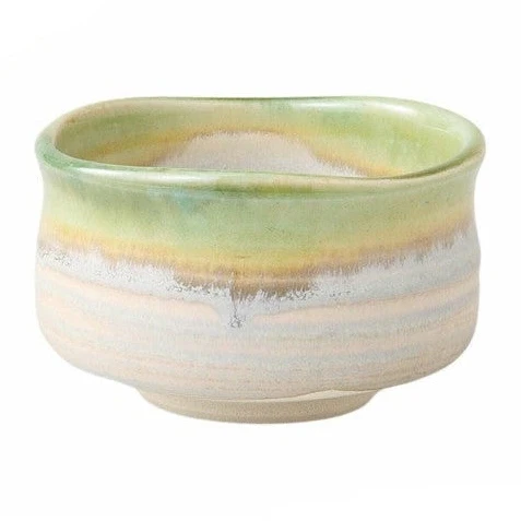 Warabai Green Glaze Matcha Bowl