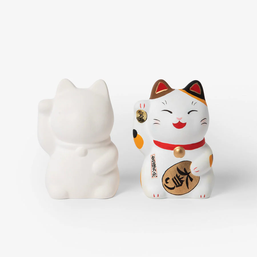 Yakushigama DIY Colouring Coin Bank Ornament - Maneki Lucky Cat - Image 2