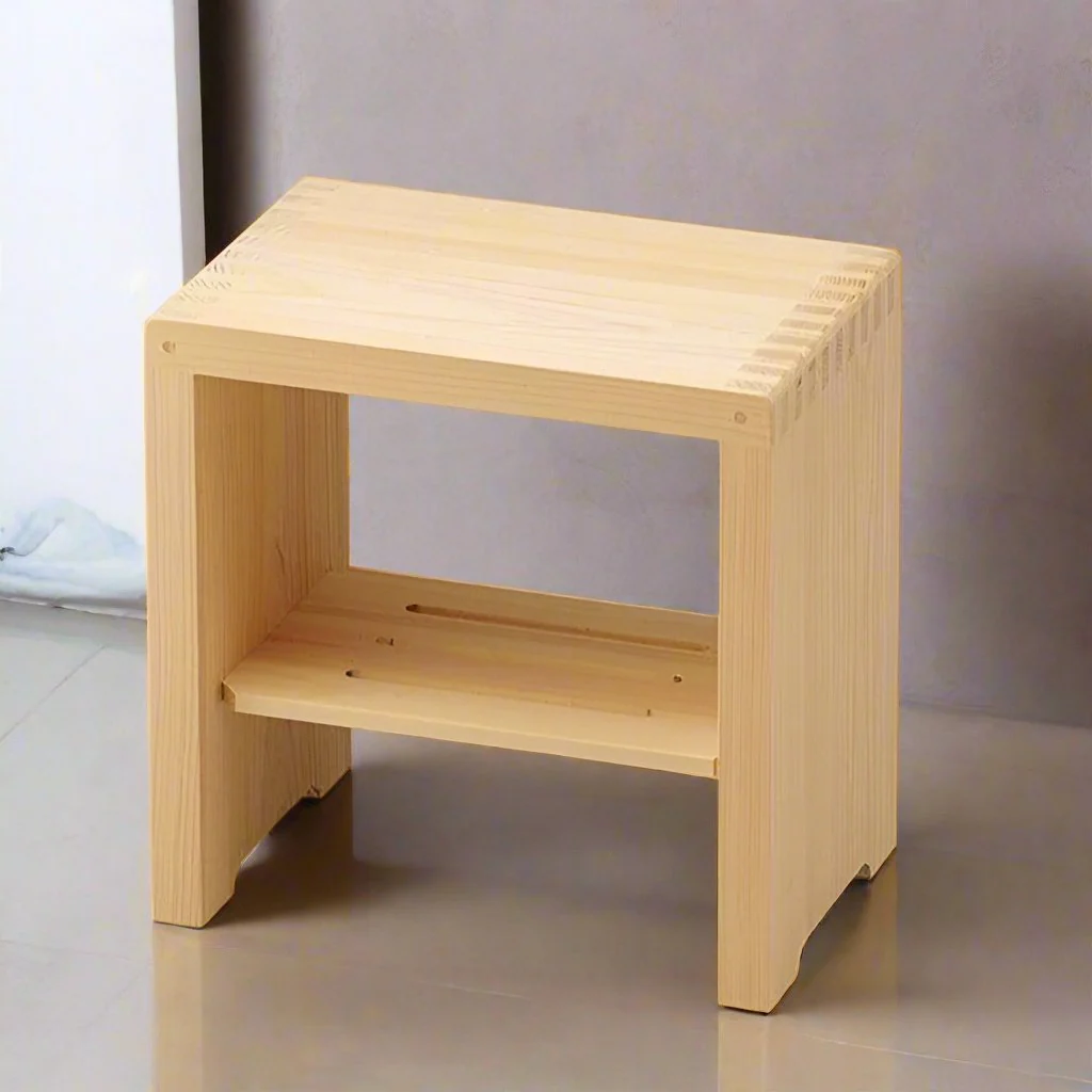 Yamako Hinoki Bath Stool 30H - Image 2