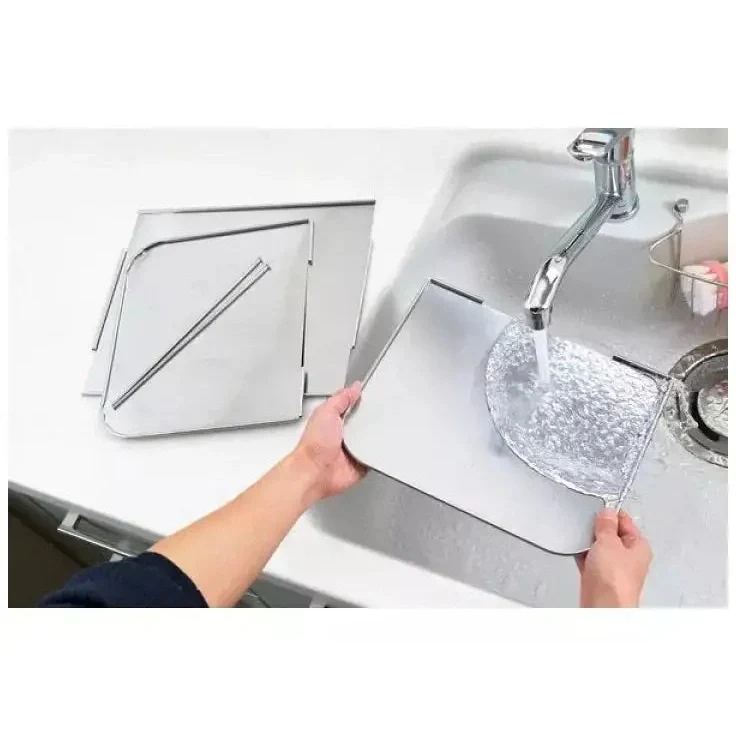 Yoshikawa Stainless Steel Foldable Kitchen Splatter Guard - Image 2