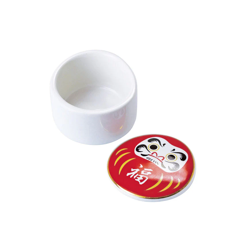 Youbi Porcelain Daruma Bowl with Lid - Image 4